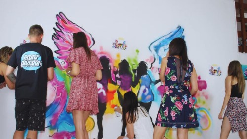 Festékszórós kaland Apával! - Graffiti Workshop Budapesten 2