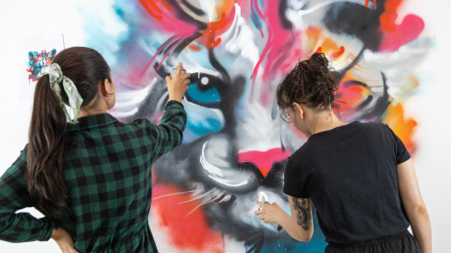 Festékszórós kaland Apával! - Graffiti Workshop Budapesten 6